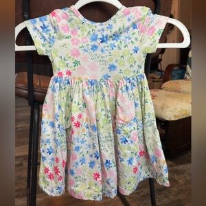 Floral Kids Dress - Pink, Blue, Green